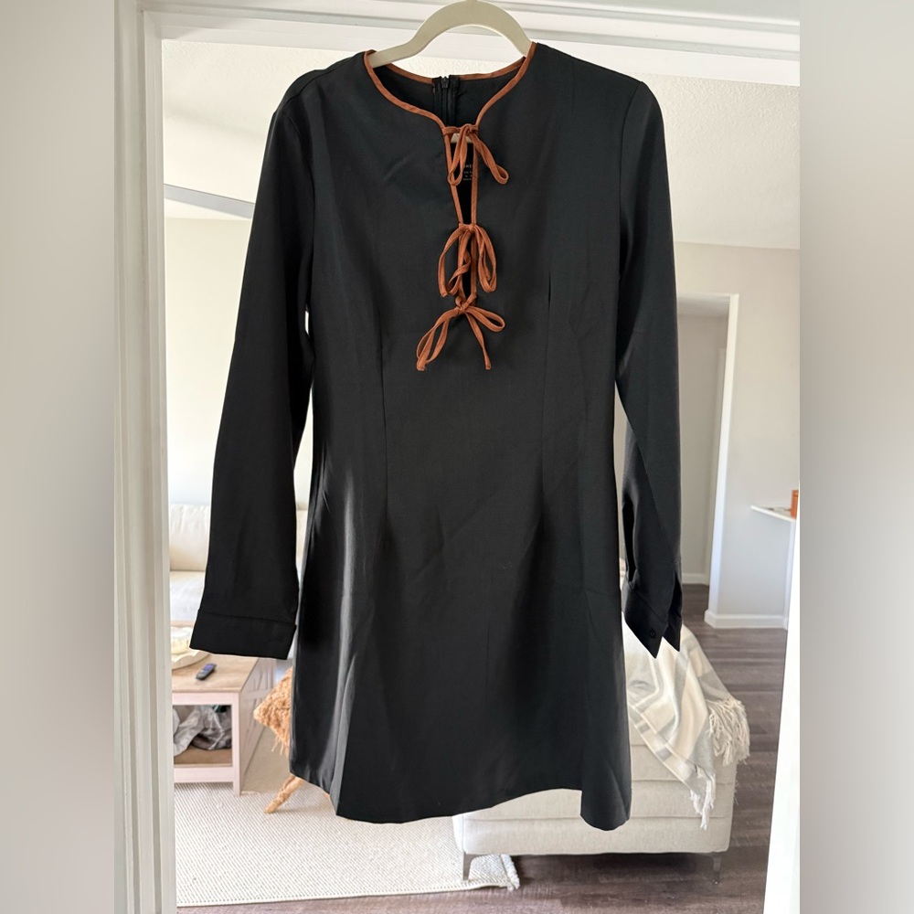 SHEIN Black Long Sleeve Dress